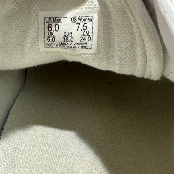 Vans Old Skool Stacked White Leather Platform Sneakers Womens 7.5 - Picture 8 of 12